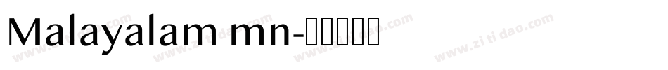 Malayalam mn字体转换